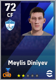 Meylis Diniyev — CF, OVR 72, MAX 72