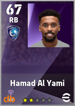 Hamad Al Yami — RB, OVR 67, MAX 67