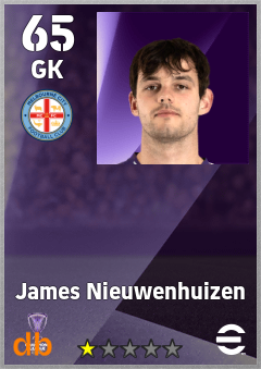 James Nieuwenhuizen — GK, OVR 65, MAX 65