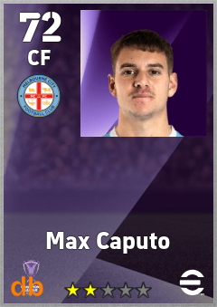 Max Caputo — CF, OVR 72, MAX 72