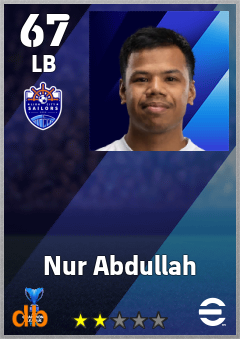 Nur Abdullah — LB, OVR 67, MAX 67