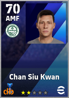 Chan Siu Kwan — AMF, OVR 70, MAX 70