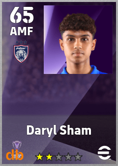 Daryl Sham — AMF, OVR 65, MAX 65