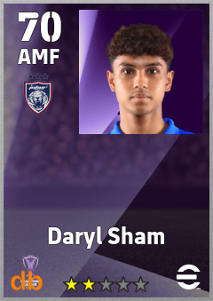 Daryl Sham — AMF, OVR 70, MAX 70