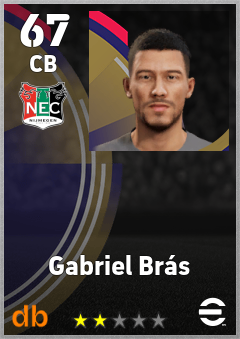 Gabriel Brás — CB, OVR 67, MAX 67