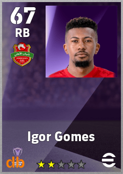 Igor Gomes — RB, OVR 67, MAX 67