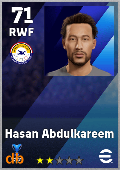 Hasan Abdulkareem — RWF, OVR 71, MAX 71