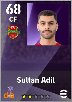 Sultan Adil — CF, OVR 68, MAX 68