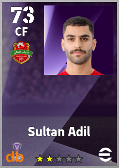 Sultan Adil — CF, OVR 73, MAX 73