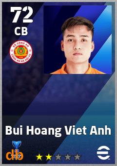 Bui Hoang Viet Anh — CB, OVR 72, MAX 72
