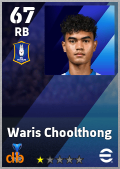 Waris Choolthong — RB, OVR 67, MAX 67