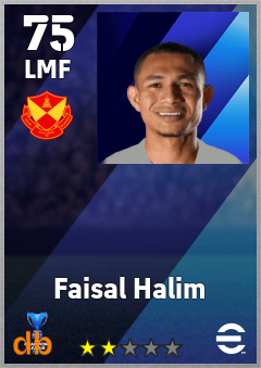 Faisal Halim — LMF, OVR 75, MAX 75