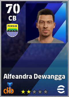 Alfeandra Dewangga — CB, OVR 70, MAX 70