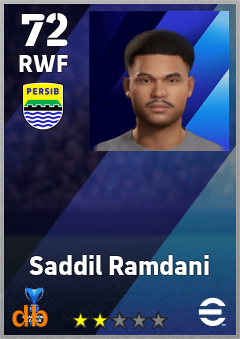 Saddil Ramdani — RWF, OVR 72, MAX 72