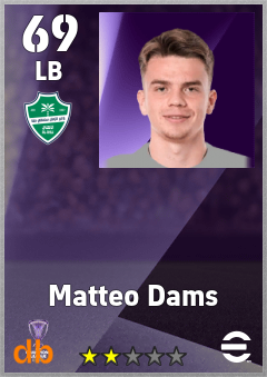 Matteo Dams eFootball player card