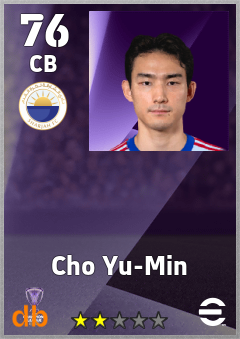 Cho Yu-Min — CB, OVR 76, MAX 76