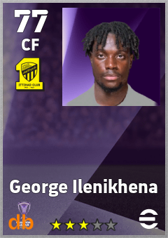 George Ilenikhena — CF, OVR 77, MAX 77