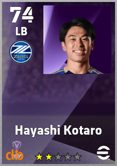 Hayashi Kotaro — LB, OVR 74, MAX 74
