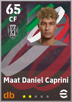 Maat Daniel Caprini — CF, OVR 65, MAX 65