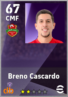 Breno Cascardo — CMF, OVR 67, MAX 67