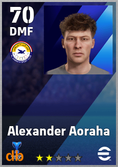 Alexander Aoraha — DMF, OVR 70, MAX 70