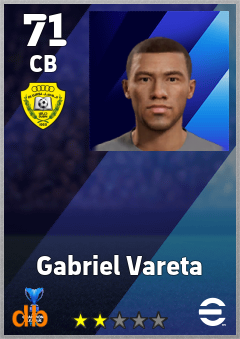 Gabriel Vareta — CB, OVR 71, MAX 71