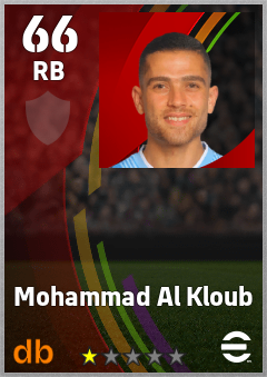 Mohammad Al Kloub — RB, OVR 66, MAX 66