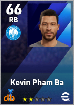 Kevin Pham Ba — RB, OVR 66, MAX 66