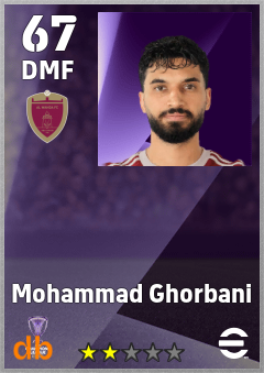 Mohammad Ghorbani — DMF, OVR 67, MAX 67