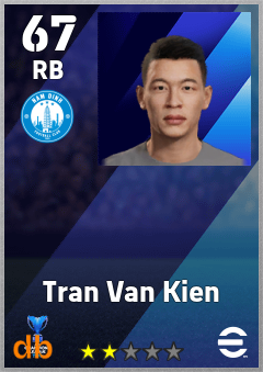 Tran Van Kien — RB, OVR 67, MAX 67