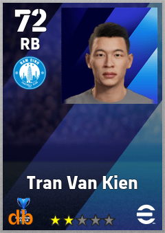 Tran Van Kien — RB, OVR 72, MAX 72