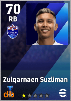 Zulqarnaen Suzliman — RB, OVR 70, MAX 70