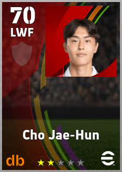Cho Jae-Hun — LWF, OVR 70, MAX 70