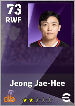 Jeong Jae-Hee — RWF, OVR 73, MAX 73