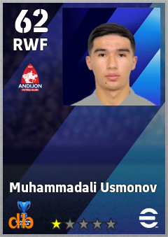 Muhammadali Usmonov — RWF, OVR 62, MAX 62