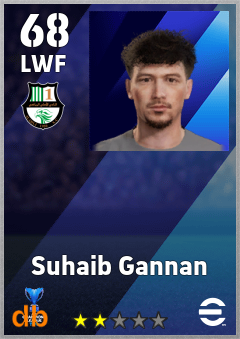 Suhaib Gannan — LWF, OVR 68, MAX 68