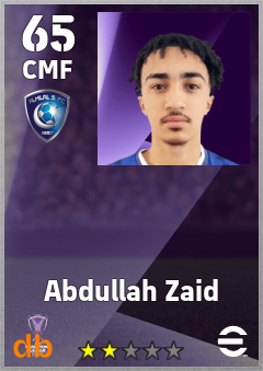 Abdullah Zaid — CMF, OVR 65, MAX 65