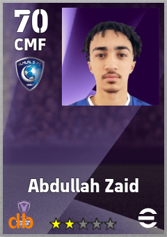 Abdullah Zaid — CMF, OVR 70, MAX 70