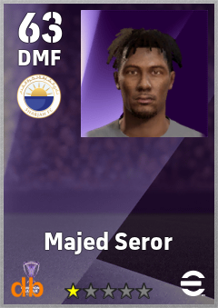 Majed Seror — DMF, OVR 63, MAX 63