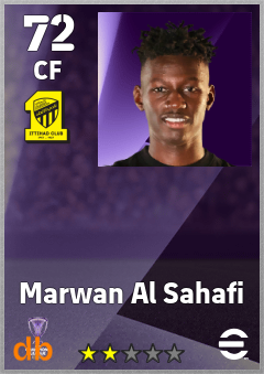 Marwan Al Sahafi — CF, OVR 72, MAX 72