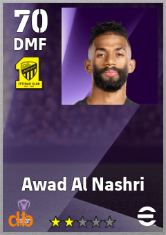 Awad Al Nashri — DMF, OVR 70, MAX 70