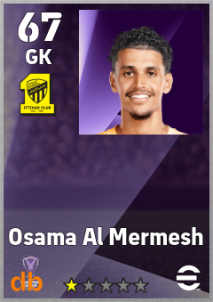 Osama Al Mermesh — GK, OVR 67, MAX 67
