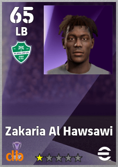 Zakaria Al Hawsawi — LB, OVR 65, MAX 65