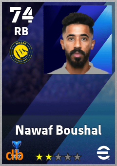 Nawaf Boushal — RB, OVR 74, MAX 74