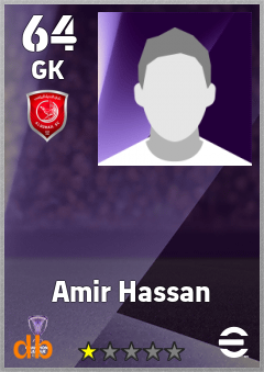 Amir Hassan — GK, OVR 64, MAX 64