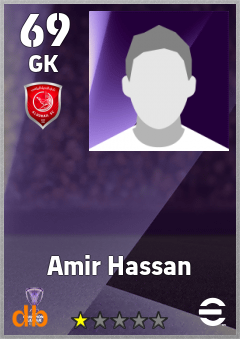 Amir Hassan — GK, OVR 69, MAX 69