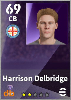 Harrison Delbridge — CB, OVR 69, MAX 69