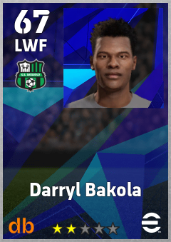 Darryl Bakola — LWF, OVR 67, MAX 67