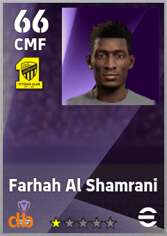 Farhah Al Shamrani — CMF, OVR 66, MAX 66
