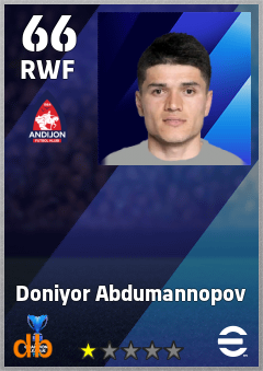 Doniyor Abdumannopov eFootball player card